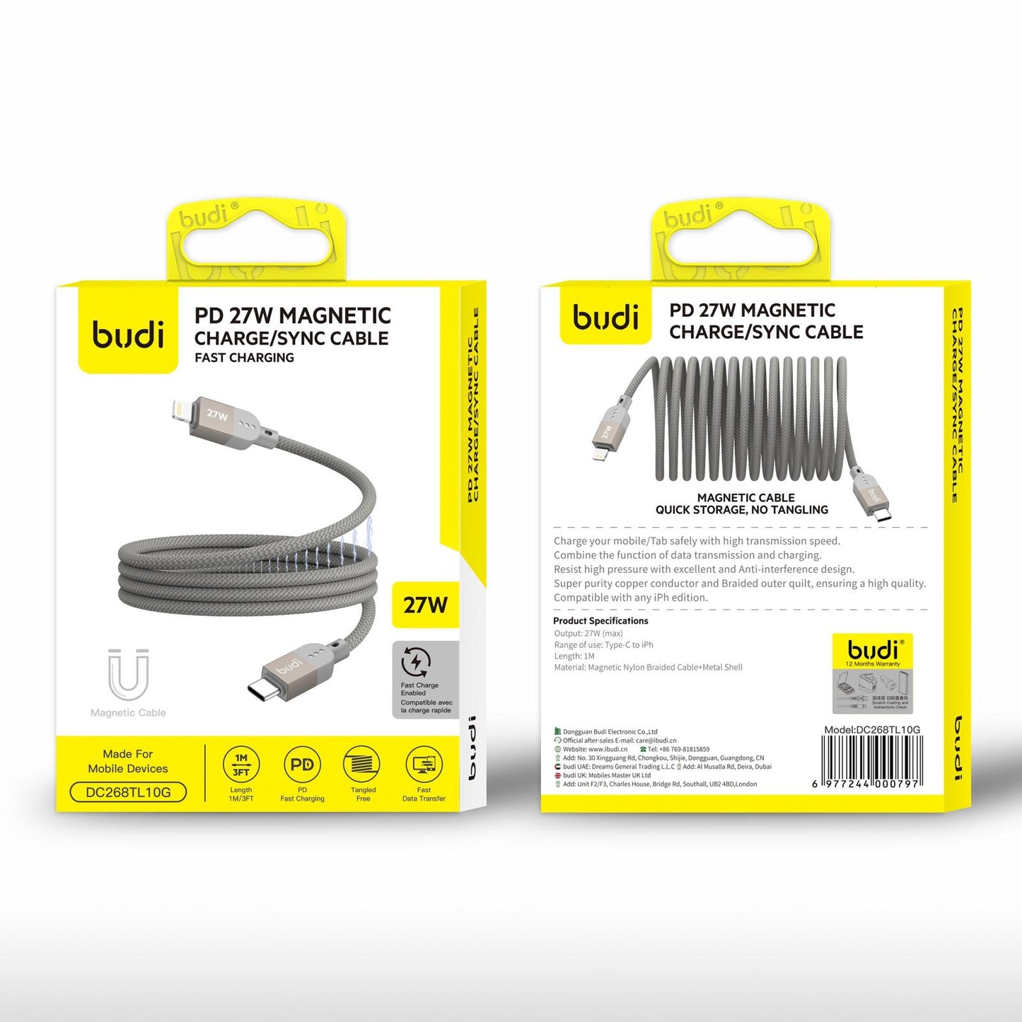 budi - PD 27w Magnetic Lightning Charging Cable