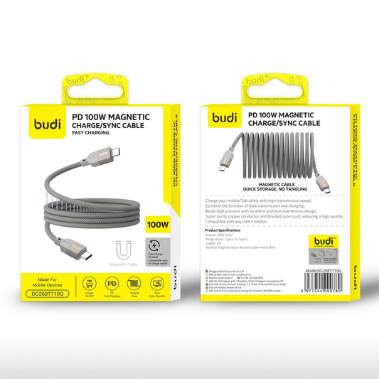 budi - PD 100w Magnetic Type C Charging Cable