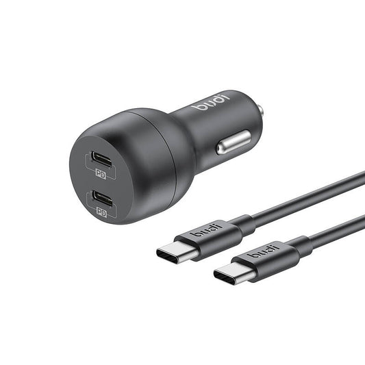 budi - 40W DUAL PD CAR CHARGER + Charger