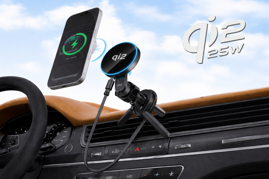 budi - 2 in 1 Mag-E Qi2 Ultra Car Charger