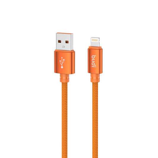 budi - Cosmic Orange USB-A to Lightning Charging Cable