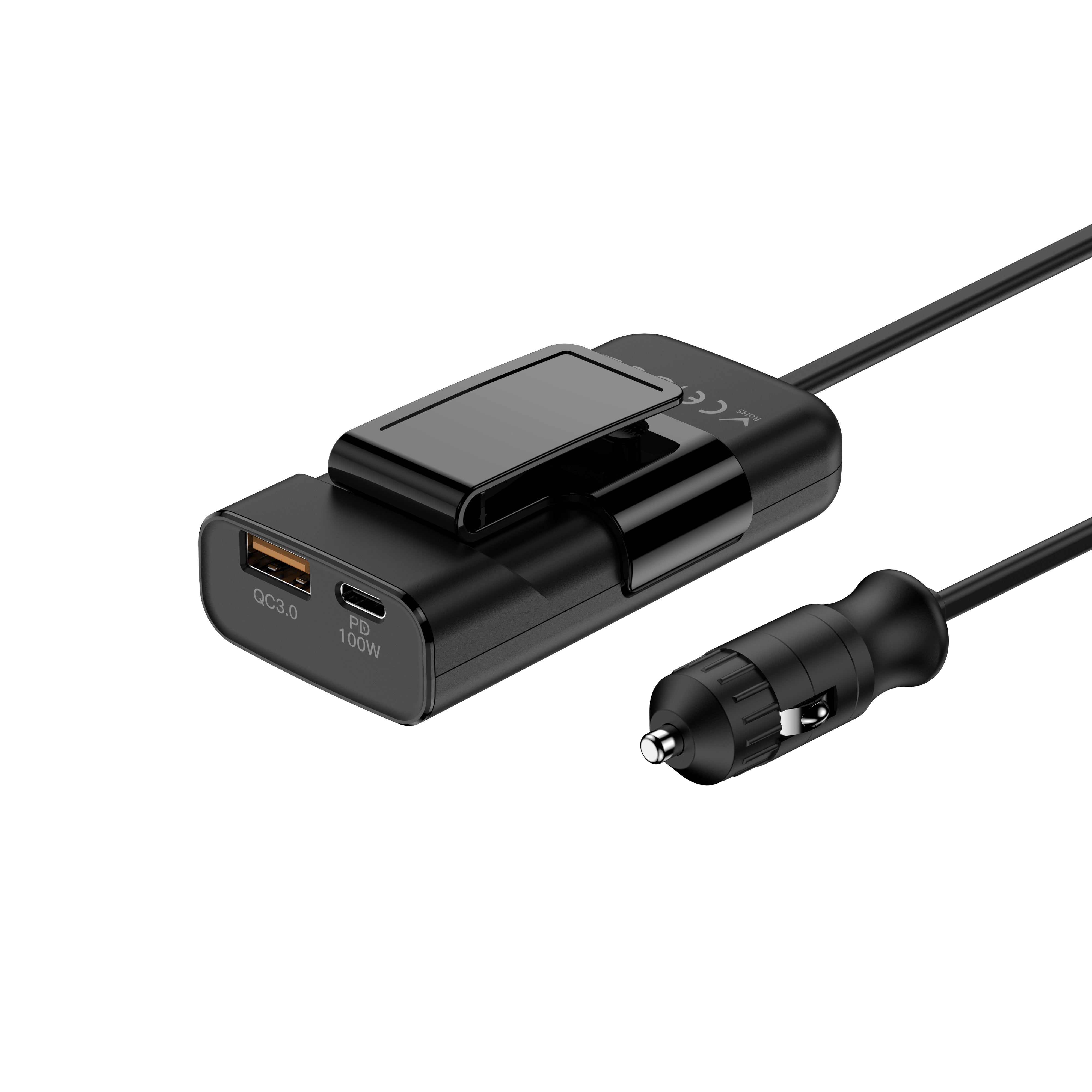 Budi Caricatore Da Auto PD+QC3.0 48W – Ricarica Rapida Intelligente Con Display LED E Guscio In Alluminio