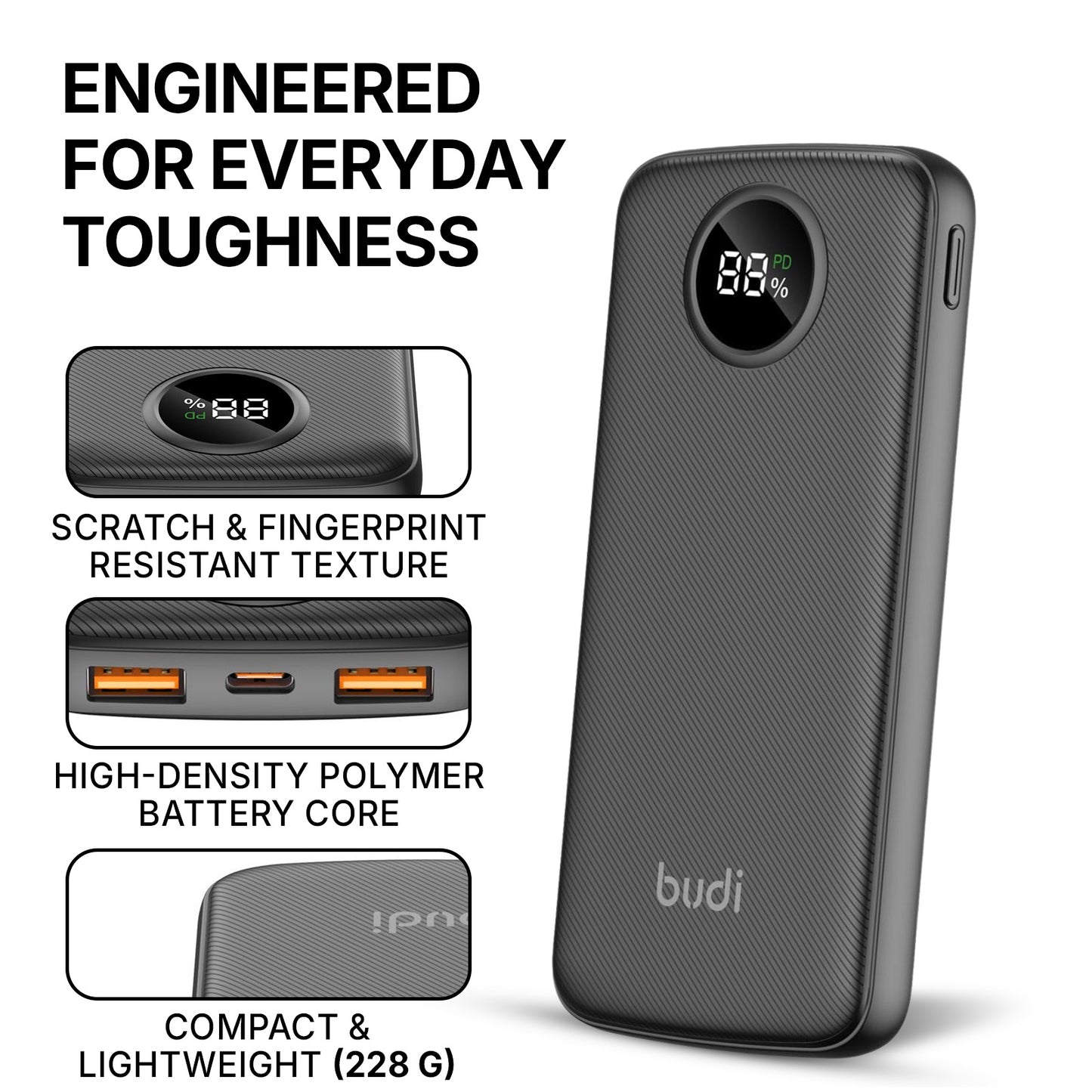budi - Slim 10,000mAh Powerbank