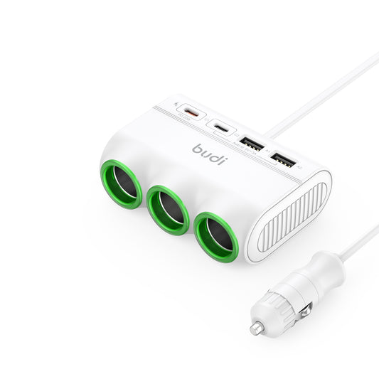 budi - 7 in 1 Car Socket Splitter
With 20W PD/15W USB Charger