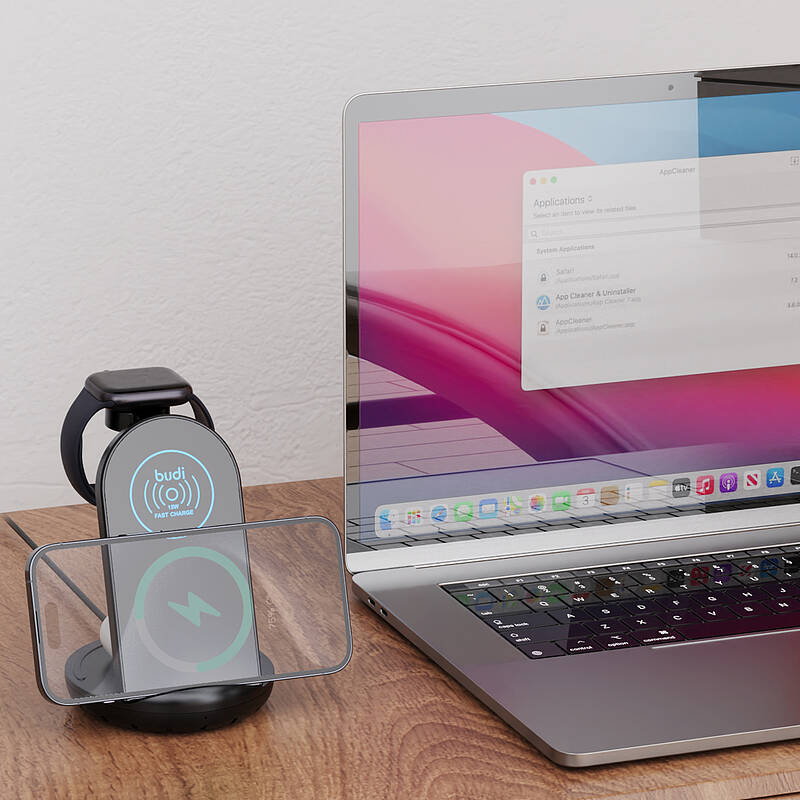 budi 3 in 1 Wireless Stand β view 3