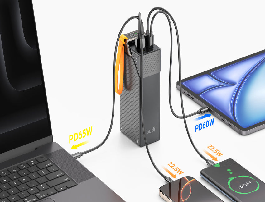 budi - 30,000mAh PD 65 Powerbank