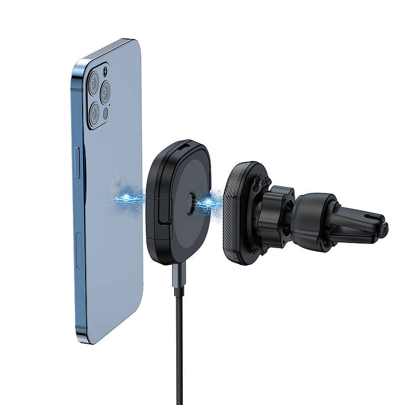 budi - Magsafe Car Mount + Wireless Charger