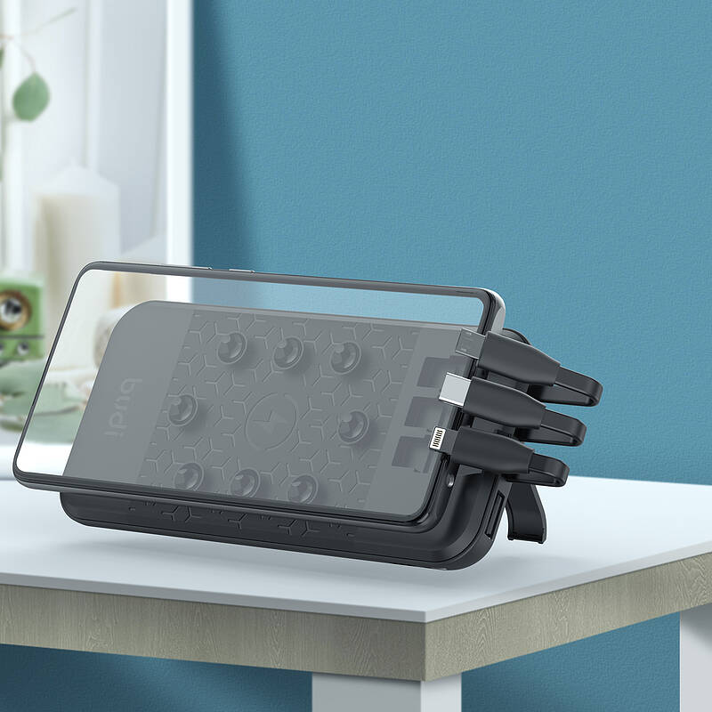 budi - Stick Pad Powerbank with Built in Cables