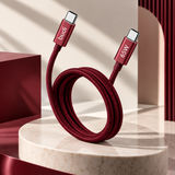 budi - burgandy Charging Cable
