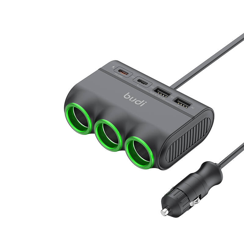 budi - 7 in 1 Car Socket Splitter
With 20W PD/15W USB Charger
