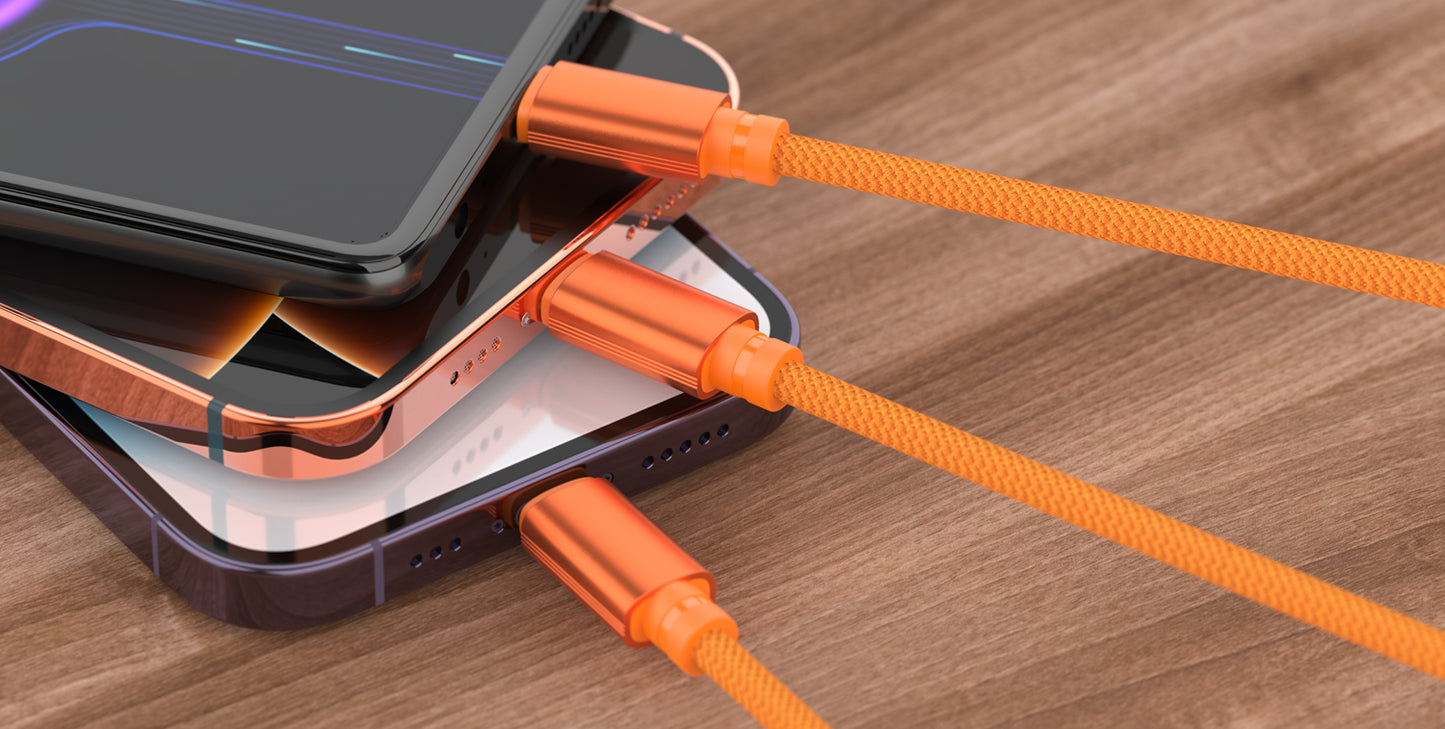 budi - Cosmic Orange 3 in 1 Charging Cable