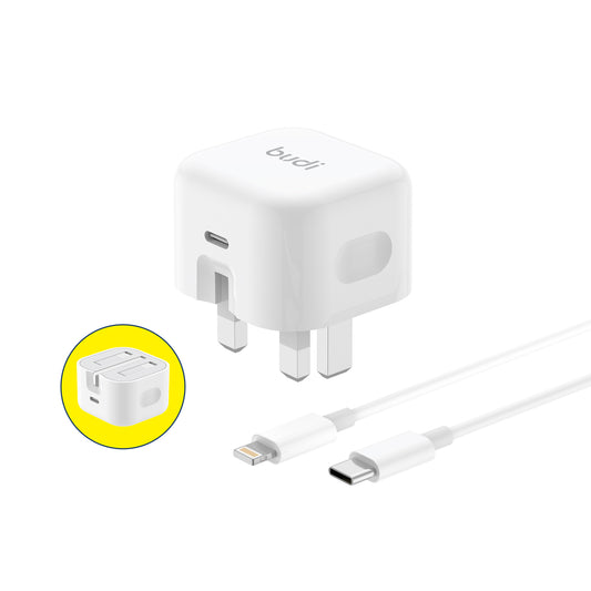 budi - Fold Plug + Lightning Cable