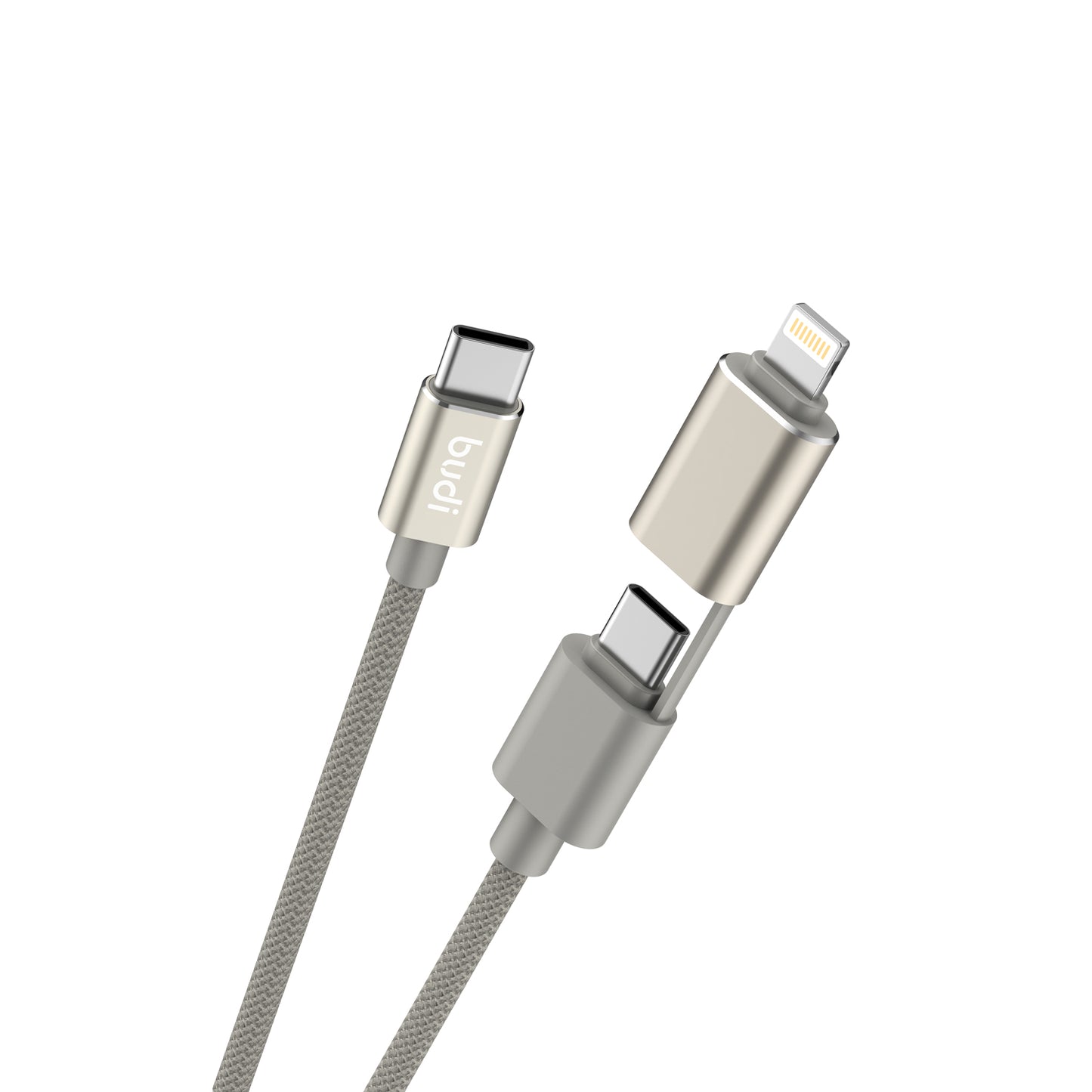 budi - PD 2 in 1 Braided Nylon Charging Cable