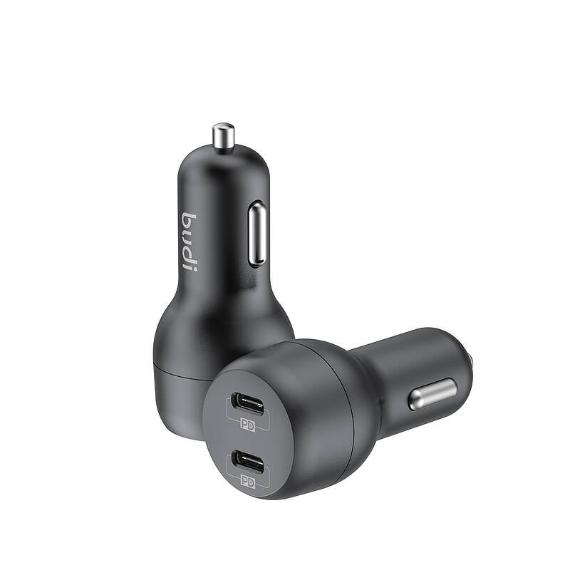 budi - 40W DUAL PD CAR CHARGER + Charger