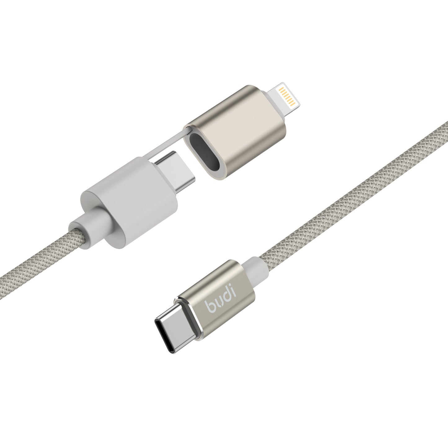 budi - PD 2 in 1 Braided Nylon Charging Cable