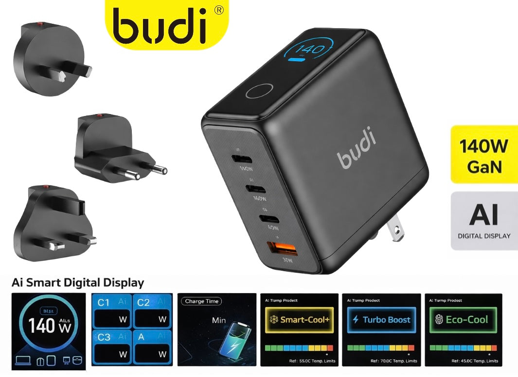 budi - AI GaN 140W Digital Plug