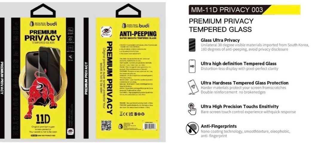 budi - Premium Clear/Privacy Screen Protectors