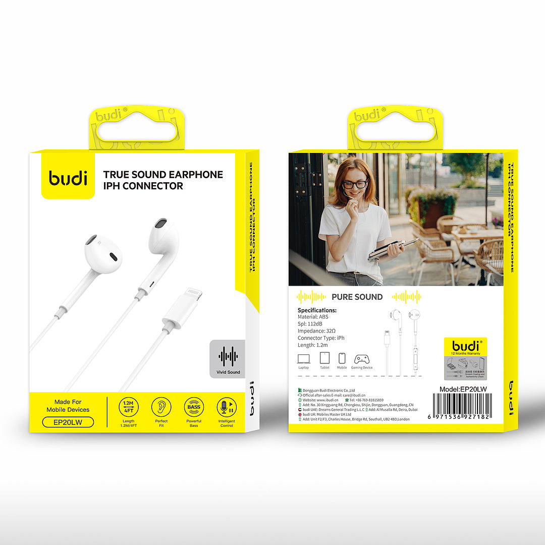 budi - Wired Earphones with Lightning connector