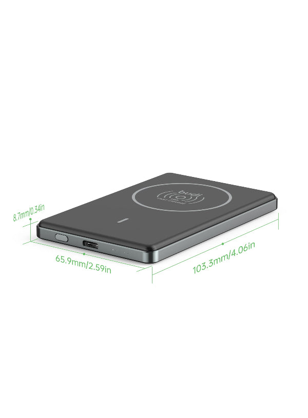 budi - Ultra-Thin 5000mAh
20W PD+Wireless Powerbank