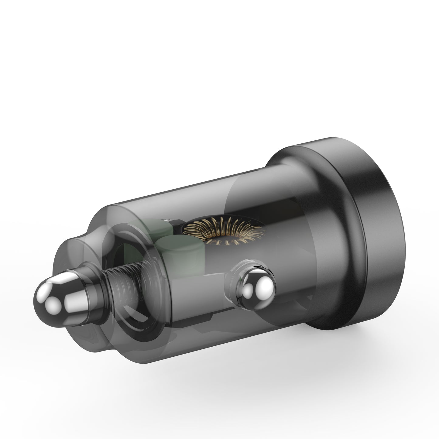 budi - 30w PD & QC CAR CHARGER Transparent Design