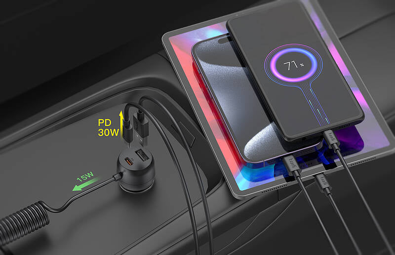 budi - 3 in 1 Car Charger