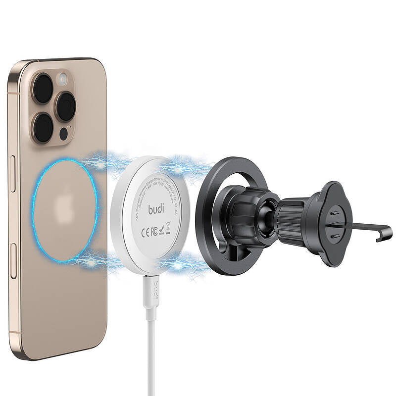 budi - Dual Magsafe Car Mount + Magsafe Charger