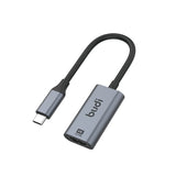 budi USB-C to HDMI 4K Ultra HD adapter with aluminium housing